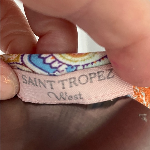 Boho style Paisley Tunic - Orange and Multicolor Size M - Picture 3 of 9